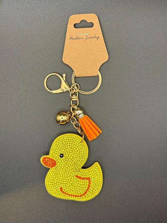 Accessories - Rhinestone Yellow Duck Keychain BNWT